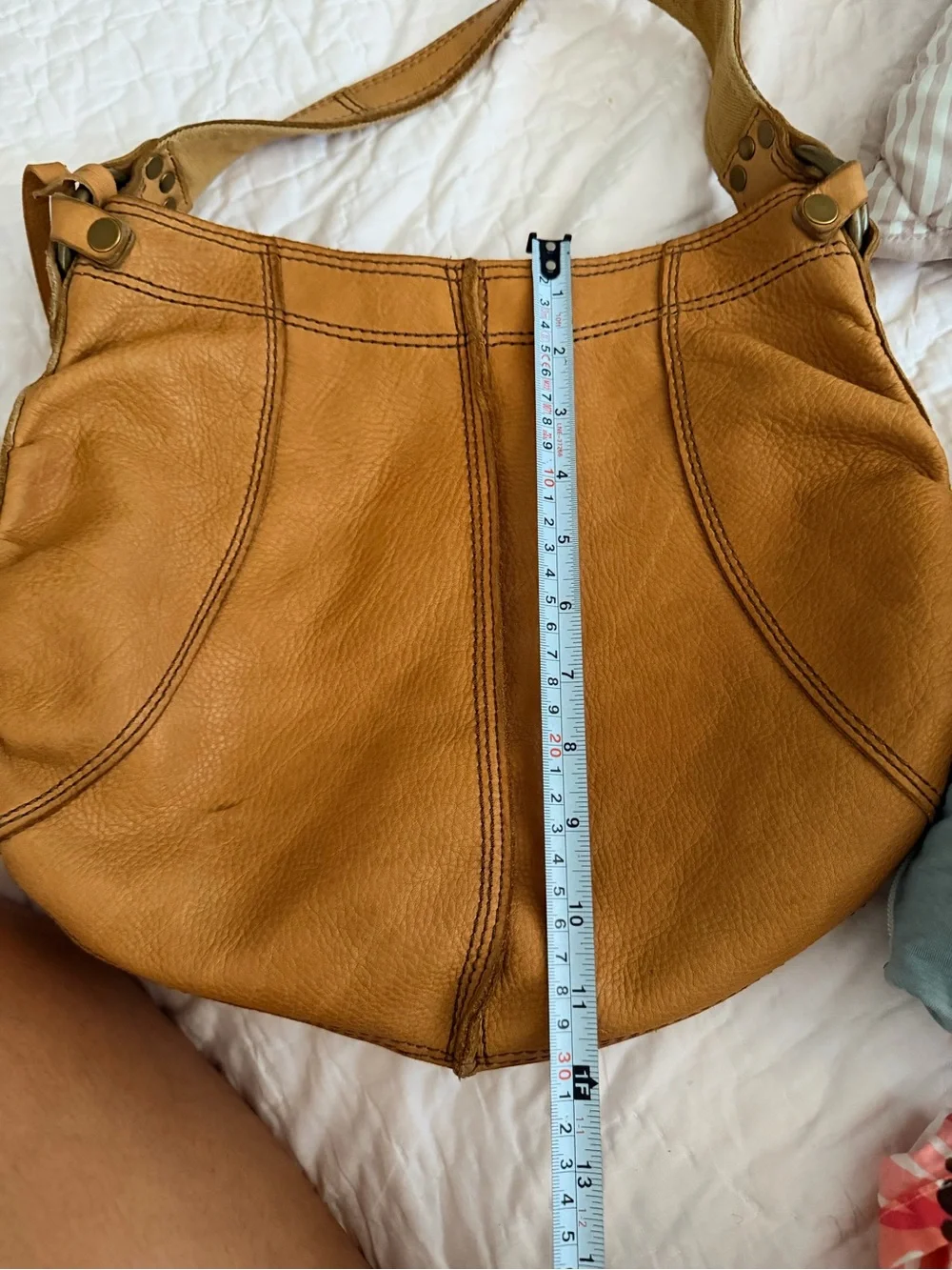 Lucky Brand Cognac Leather Hobo Shoulder Bag